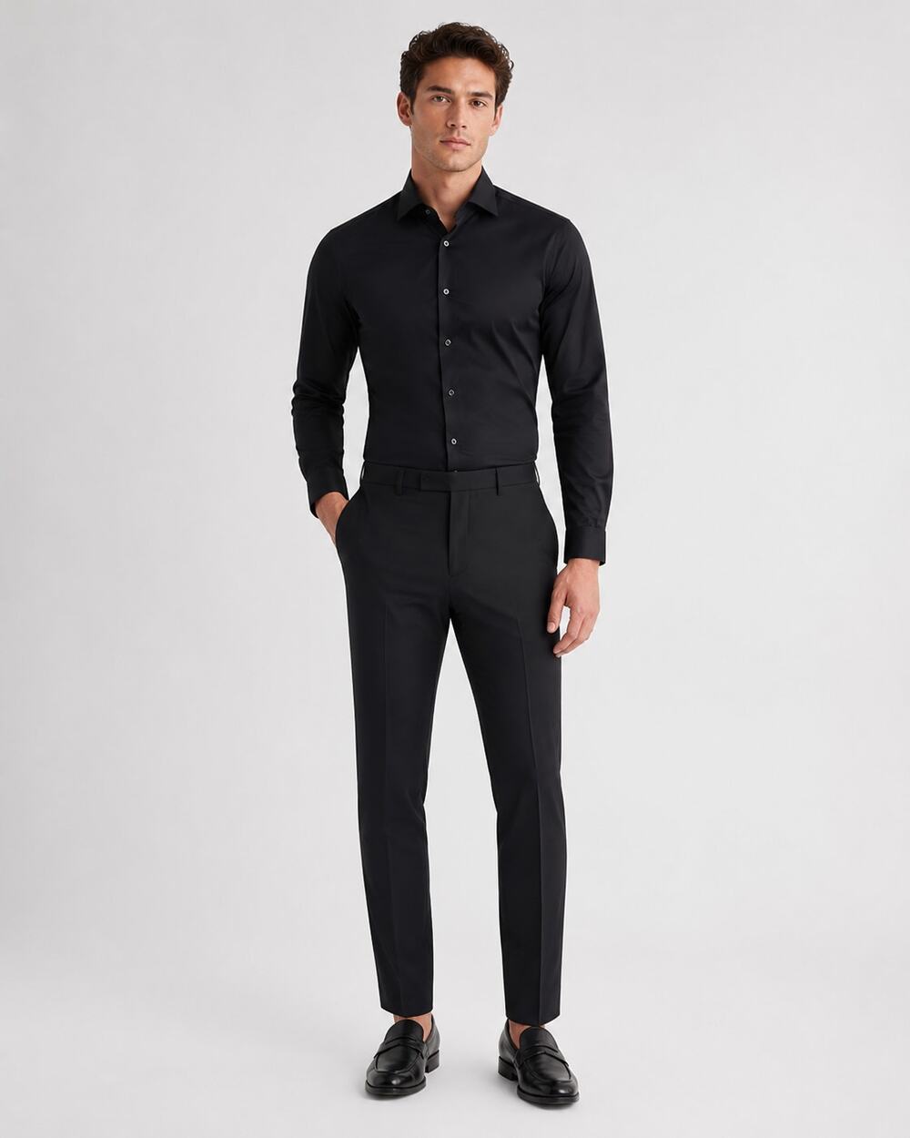 New Express Men’s Modern Tech Extra Slim Black Suit Pants Size 34x32